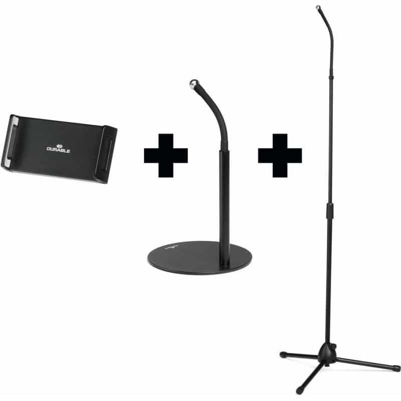DURABLE Tablethalterung TWIST COMBI schwarz Tisch+Bodenständ