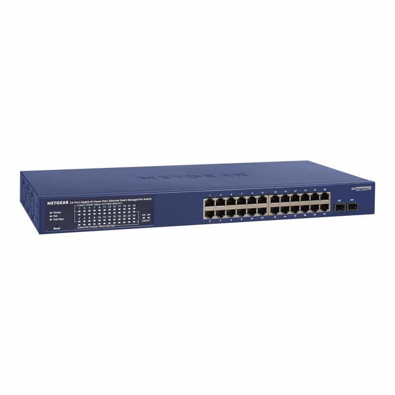 NETGEAR GS724TPP, 24 Port Gigabit Smart Switch, 380W PoE+ Budget, 2x SFP+ Ports