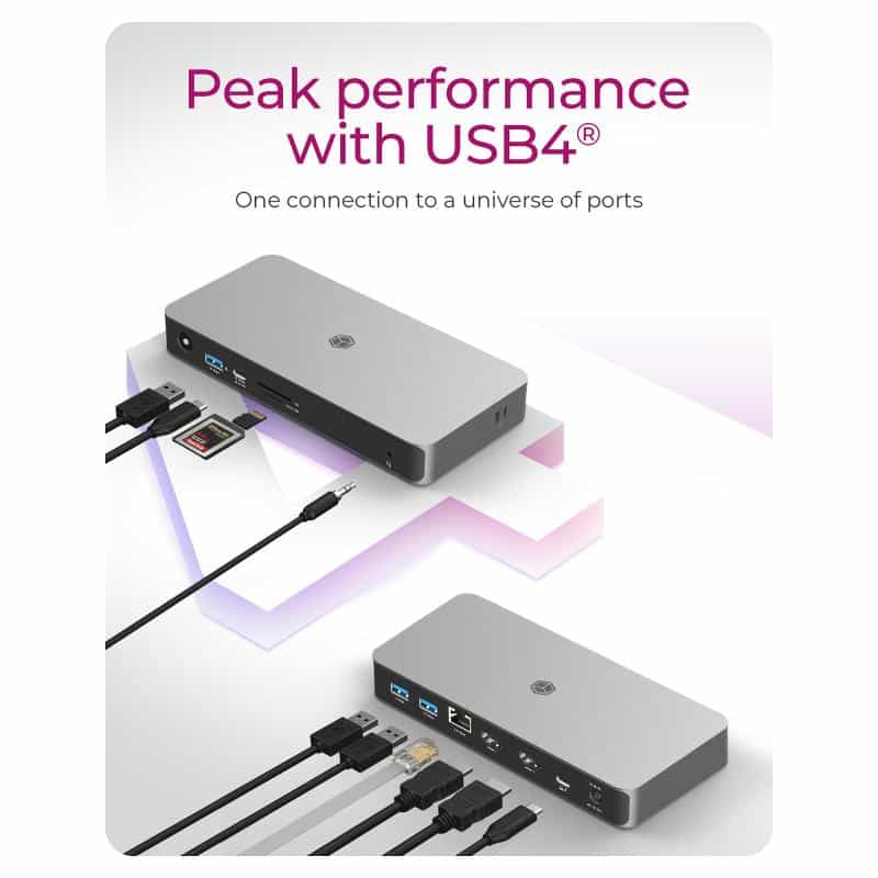 RAIDSONIC Dockingstation IcyBox USB Type-C mit zweifacher Videoausgabe retail