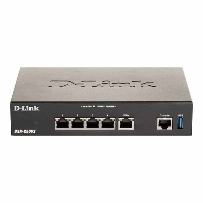 D-LINK DSR-250V2 - Router - 4-Port-Switch - GigE