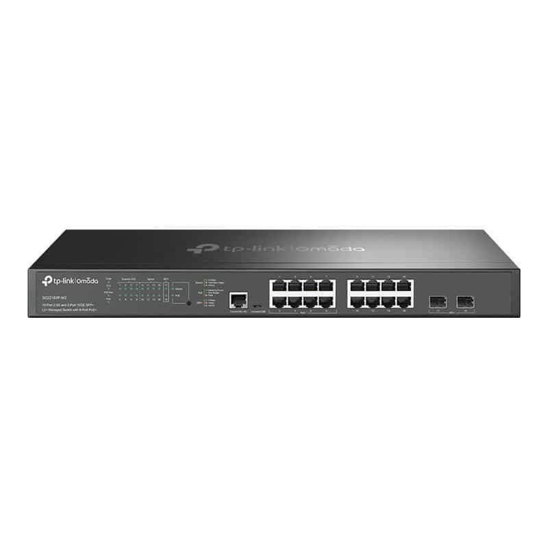 TP-LINK Omada 16-Port 2.5GBASE-T and 2-Port 10GE SFP+ L2+ Managed Switch with 8-Port PoE+