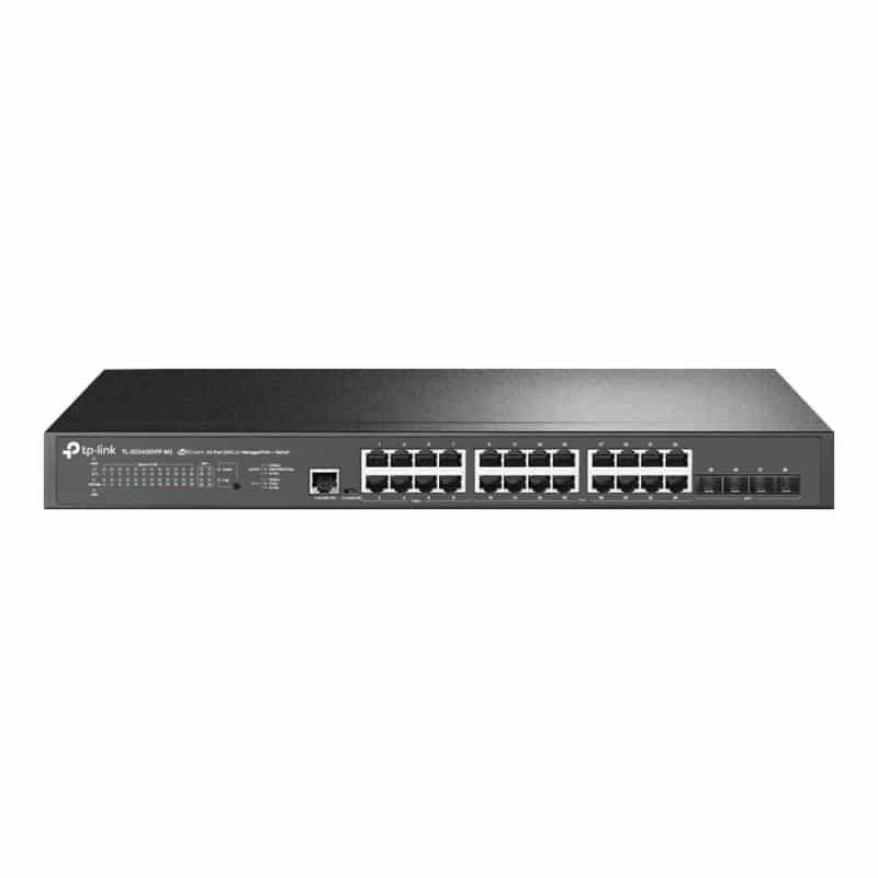TP-LINK Omada 24-Port 2.5GBASE-T and 4-Port 10GE SFP+ L2+ Managed Switch with 16-Port PoE+ & 8-Port