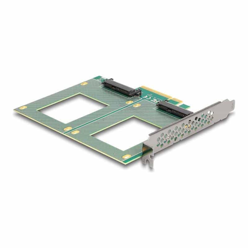 DELOCK PCI Express 4.0 x8 Karte zu 2 x intern U.2 NVMe SFF-8639 - Bifurcation LxB 144 x 122mm