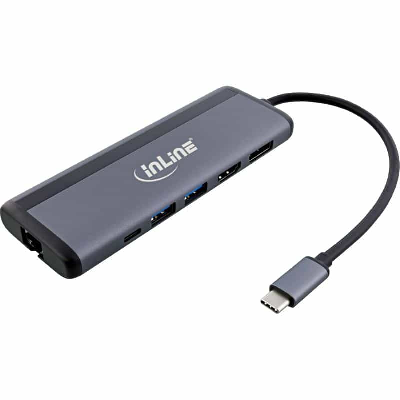 INLINE 8-in-1 USB-C Multihub Dockingstation, HDMI, DisplayPort, USB 3.2