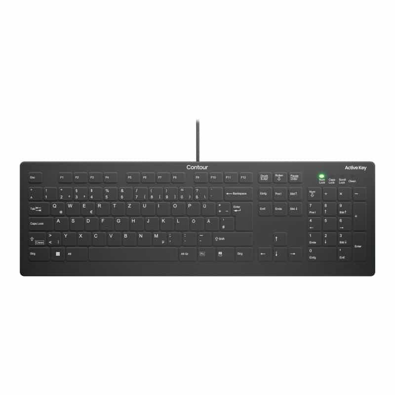 CHERRY Keyboard AK-C8112 Medical corded sealed [DE] black IP68 +++ kabelgebunden, vollversiegelt, IP
