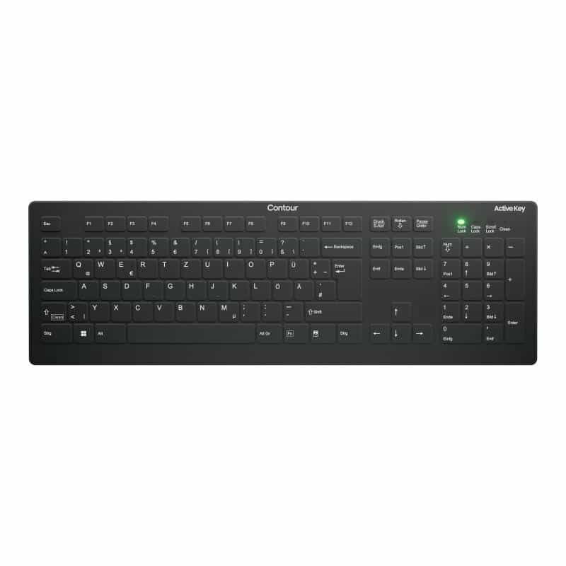 CHERRY Keyboard AK-C8112 Medical wireless sealed [DE] black IP68 +++ kabellos, vollversiegelt, IP68