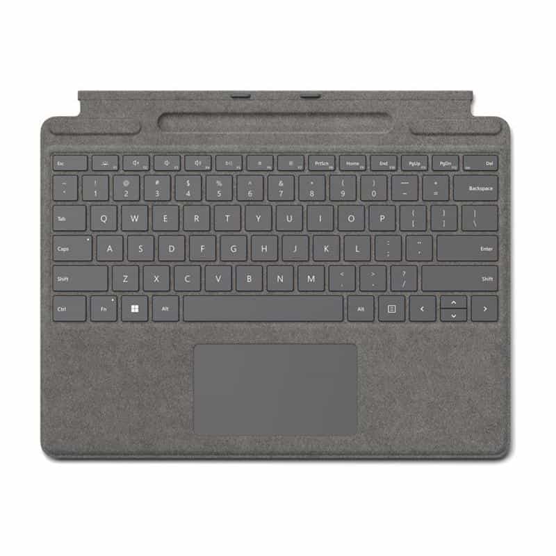 MICROSOFT Surface Pro Keyboard [DE] Platin mit Pen Storage ohne Pen dabei / mit Copilot Button