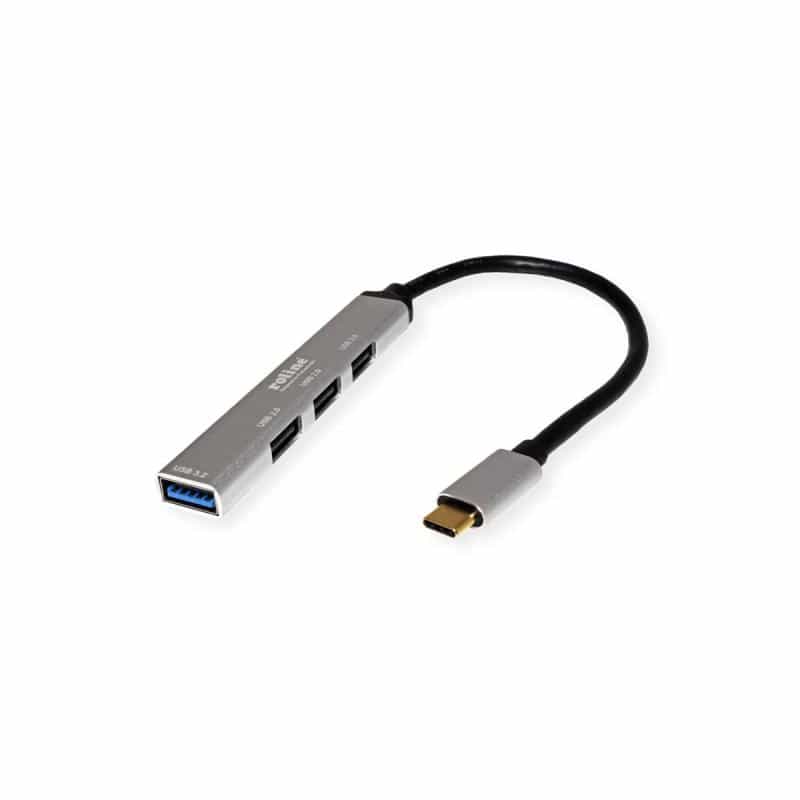 ROLINE USB3.2 Gen1 Hub 4x USB-A 1x 3.0+3x 2.0 Typ C Kabel