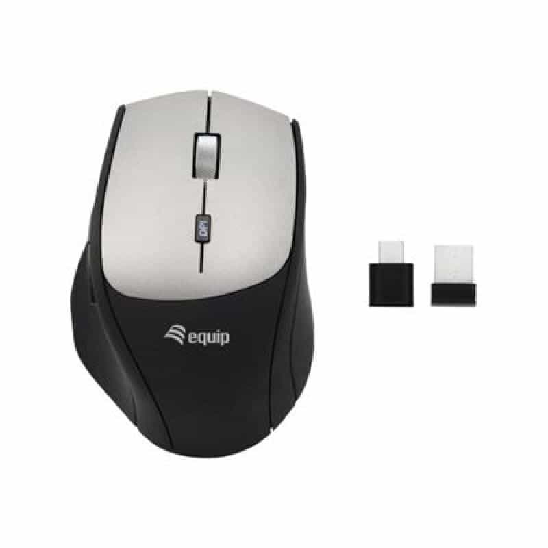 EQUIP Optische Maus kabellos Dual Adapter USB-C+A R+L sw EQUIP Optische Maus kabellos Dual Adapter USB-C+A R+L sw