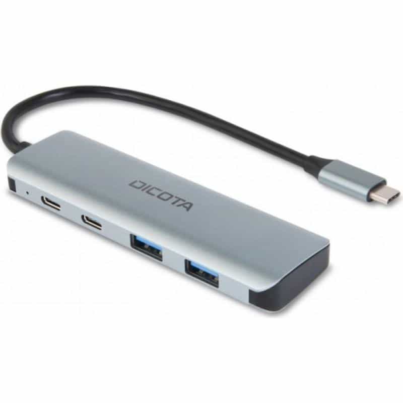 DICOTA USB-C 4-in-1 Highspeed Hub 10 Gbps silver