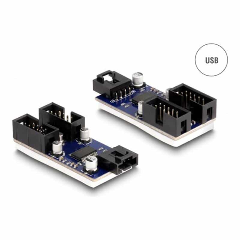 DELOCK USB 2.0 Pfostenstecker Hub 2 Port