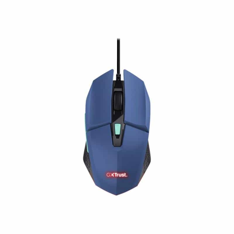 TRUST GXT109B FELOX Gaming-Maus Kabelgebunden Optisch Blau 6 Tasten 6400 dpi Beleuchtet