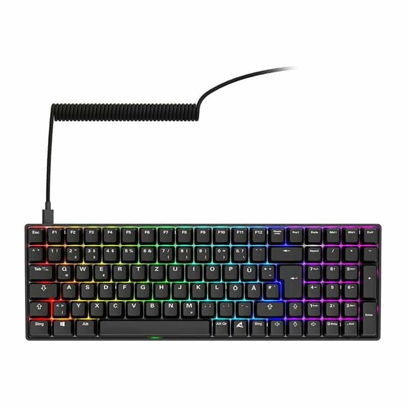 SHARKOON SKILLER SGK50 S2 PBT schwarz, DE-Layout, Gateron G Pro 3.0 Yellow