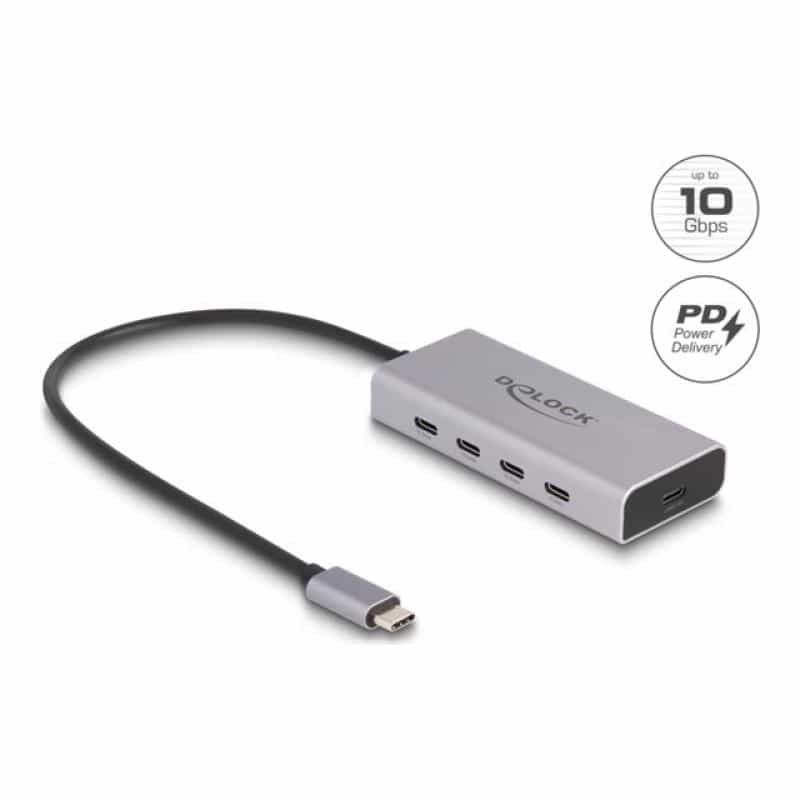 DELOCK USB 10Gbps USB Type-C Hub 30cm Anschlusskabel