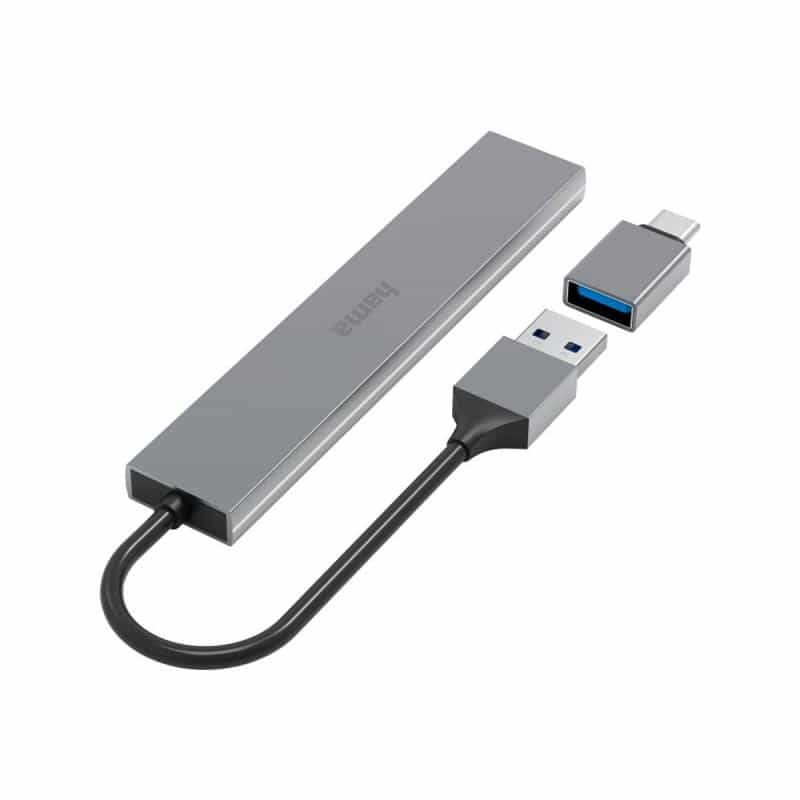 HAMA USB-Hub 4-Ports USB 3.2 Gen1 5 Gbit/s