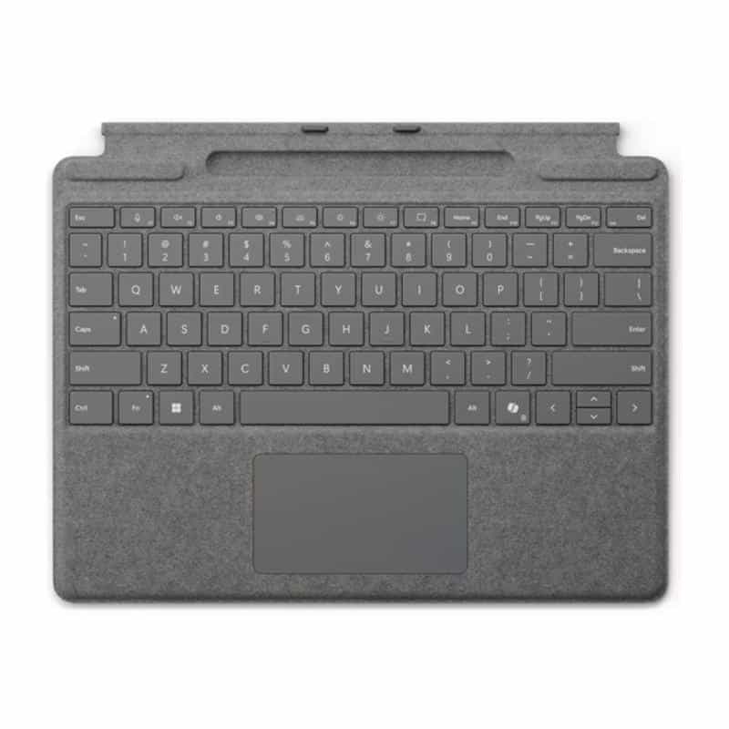 MICROSOFT Surface Pro Keyboard mit Stiftaufbewahrung platin