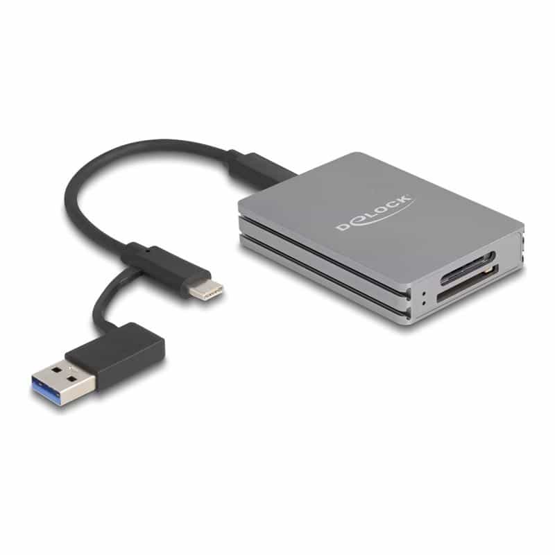 Delock USB Type-C Card Reader für SD und CFexpress Typ A Speicherkarten