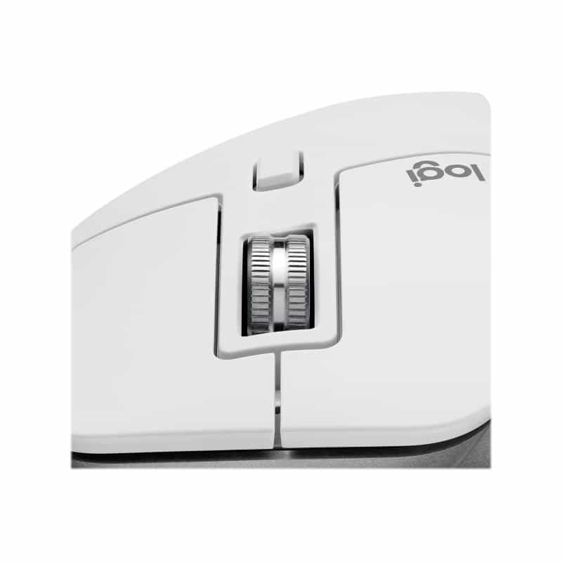 LOGITECH MX Master 3S - rechts - Laser - RF Wireless + Bluetooth - 8000 DPI - Silber - Weiß