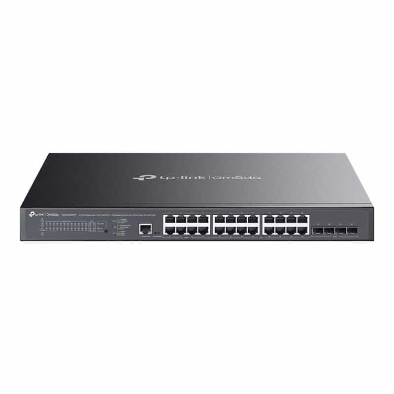 TP-LINK Omada 24-Port Gigabit and 4-Port 10GE SFP+ L2+ Managed Switch with 16-Port PoE+ & 8-Port PoE