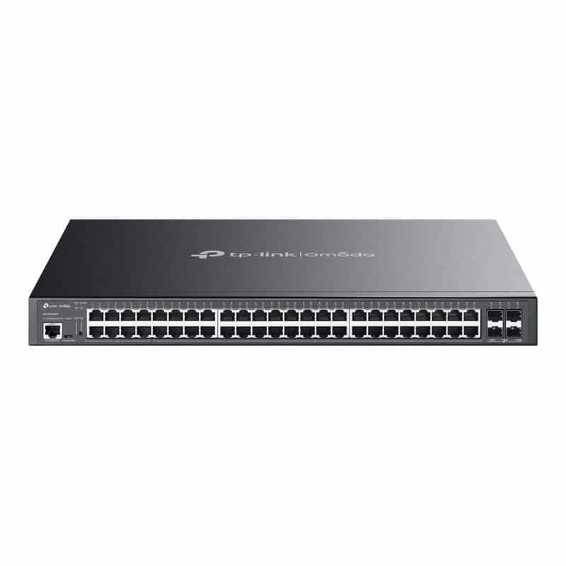 TP-LINK Omada 48-Port Gigabit and 4-Port 10GE SFP+ L2+ Managed Switch with 40-Port PoE+ & 8-Port PoE