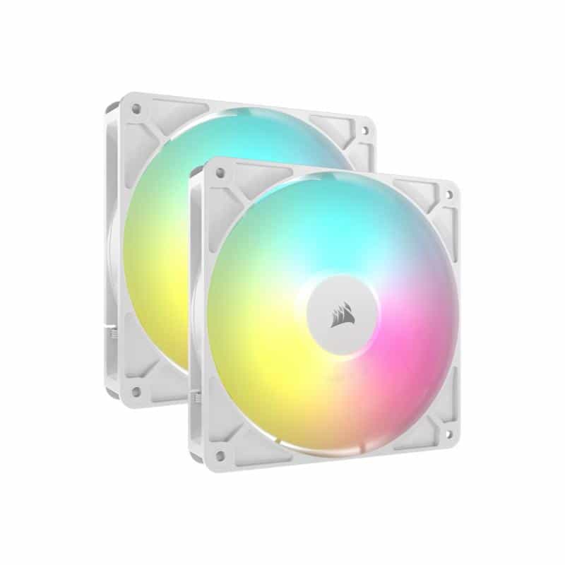CORSAIR Lüfter 140*140*25 RS140 WHITE ARGB PWM Dual Pack