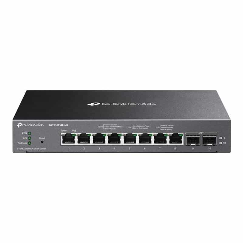 TP-LINK Omada 8-Port 2.5GBASE-T and 2-Port 10GE SFP+ Smart Switch with 8-Port PoE+