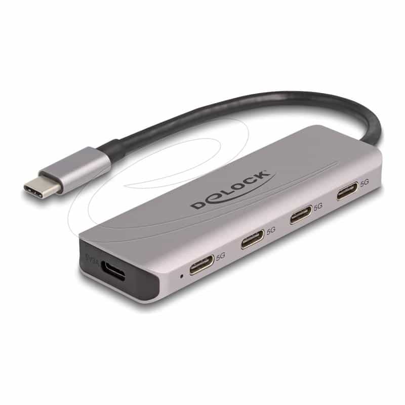 DELOCK USB 5 Gbps 4 Port USB Type-C Hub mit USB Type-C