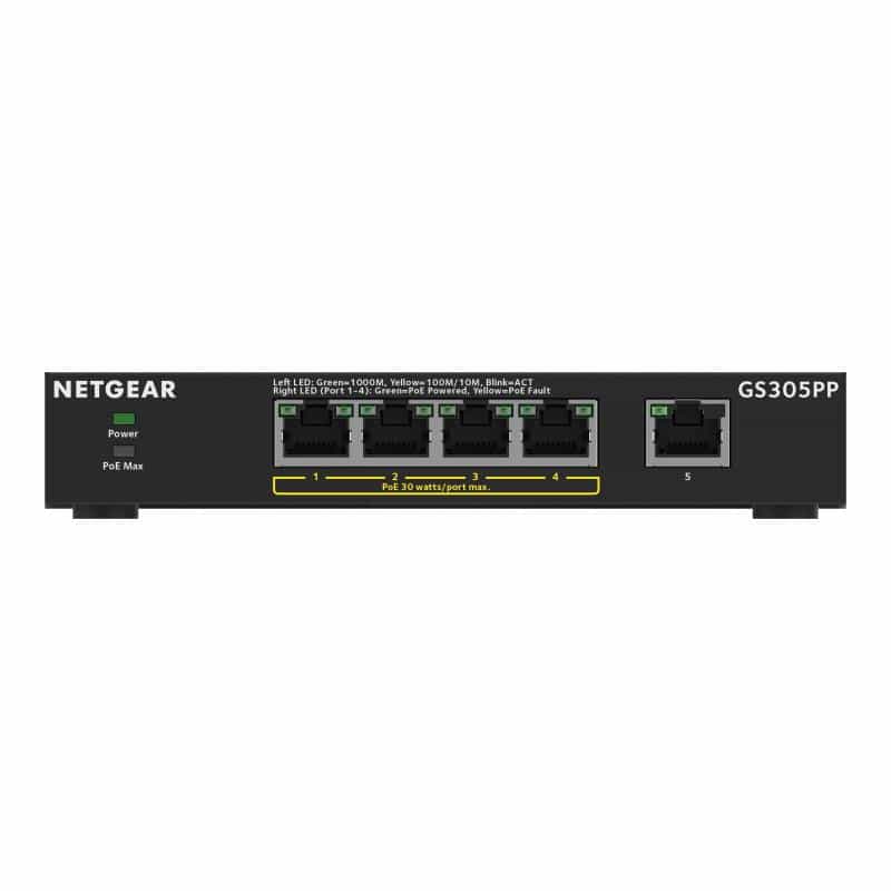 NETGEAR Switch Plus 5x GE GS305PP-300EUS POE Unmanaged (83W)