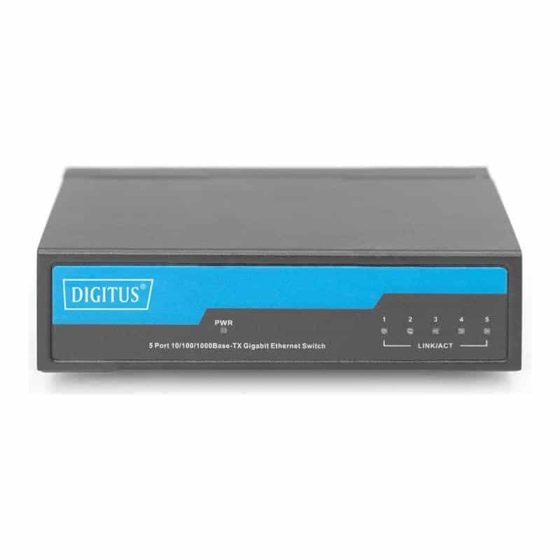 DIGITUS Switch 5-Port Gigabit Unmanaged Metallgehäuse