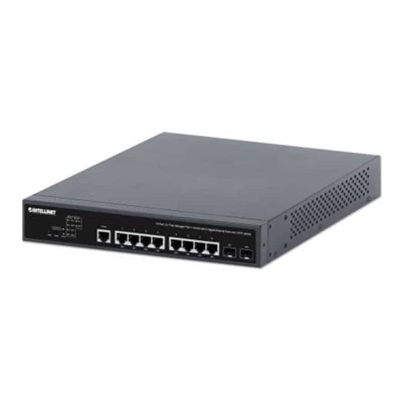 INTELLINET 10-Port L2+ Managed PoE++ Switch 8x Gbit 2x SFP