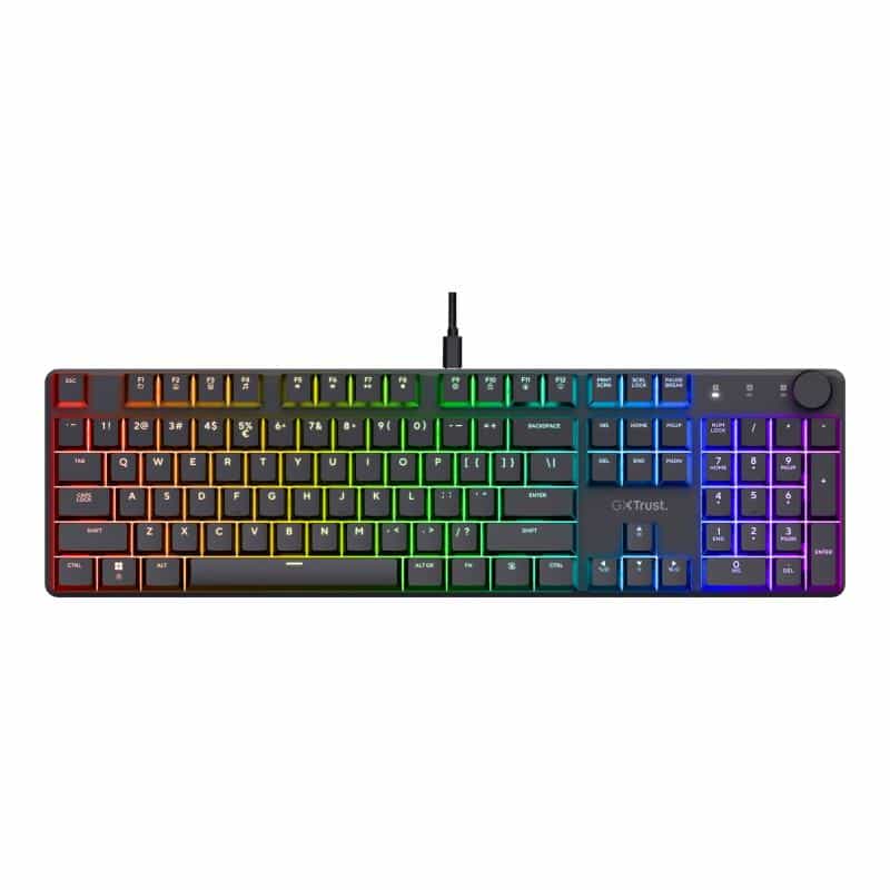TRUST GXT866 TORIX MECHANICAL Kabelgebunden Gaming-Tastatur Deutsch, QWERTZ Schwarz