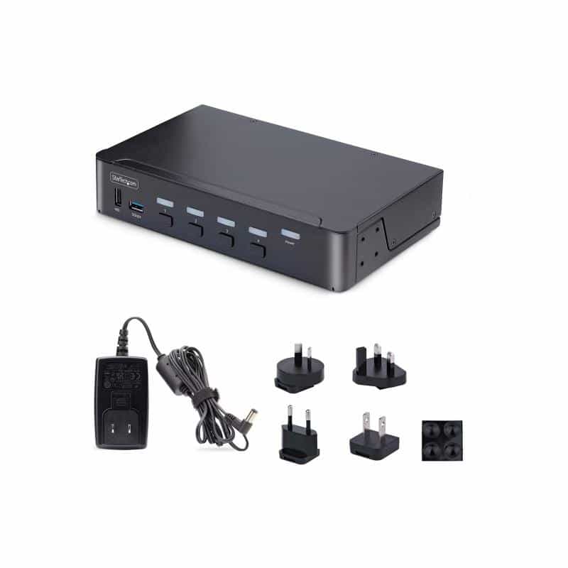 STARTECH.COM 4-Port 8K KVM-Switch DisplayPort 1.4 8K 60Hz / 4K 144Hz