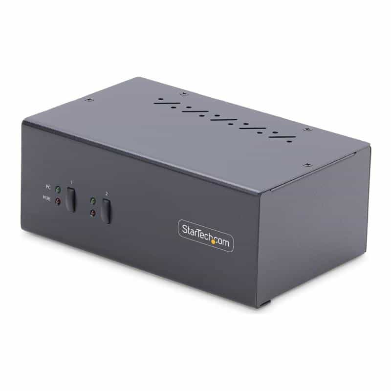 STARTECH.COM 2-Port KVM Switch Dual Monitor DisplayPort 4K 60Hz