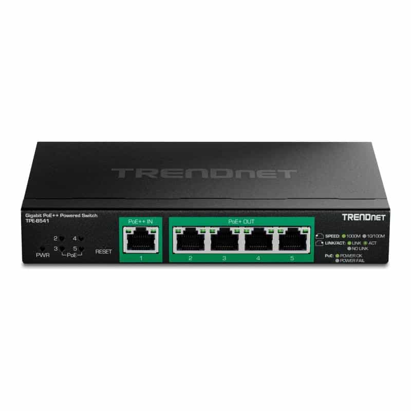 TRENDNET 5-Port Gigabit PoE++ Powered Managed Switch PoE PT