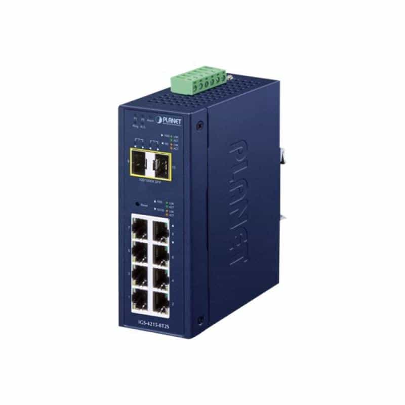 PLANET TECHNOLOGY IP30 Industrial L2/L4 8-Port