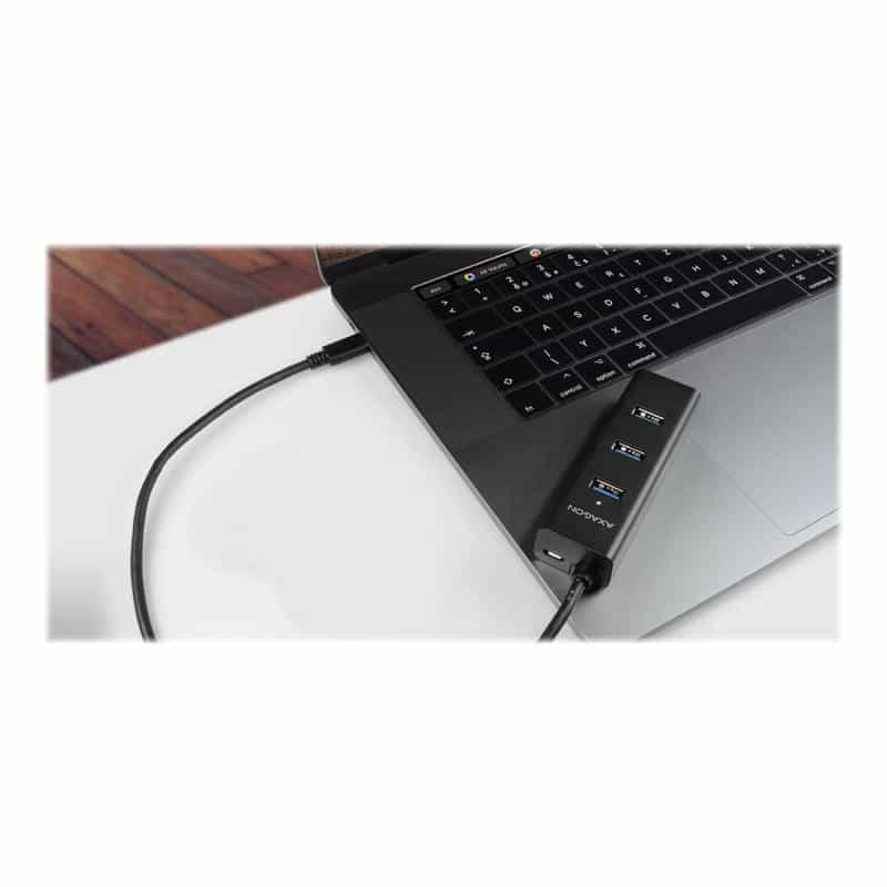 AXAGON HUE-S2C Schnittstellen-Hub USB 3.0 (3.1 Gen 1) Type-C 5000 Mbit/s Schwarz (HUE-S2C)
