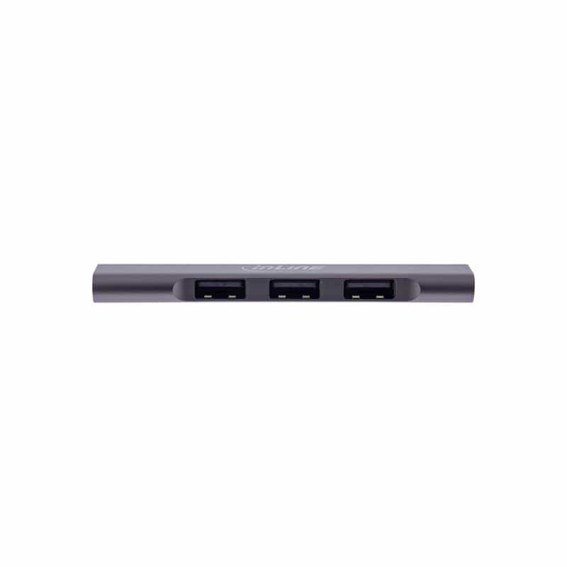 INLINE Slim USB-C Hub 4-Port USB 3.0+ 3x 2.0 schmale Bauform