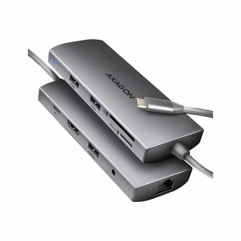 AXAGON HMC-8HLSA USB-C 3.2 Gen 1 Multiport-Hub 3x USB-A+ 4K/60Hz HDMI+ SD/microSD (HMC-8HLSA)