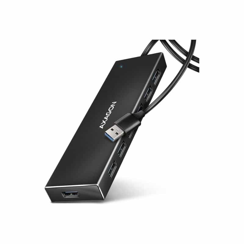 AXAGON HUE-F7A USB-Hub, 7x USB 3.2 Gen 1, externe Stromversorgung - 1m (HUE-F7A)