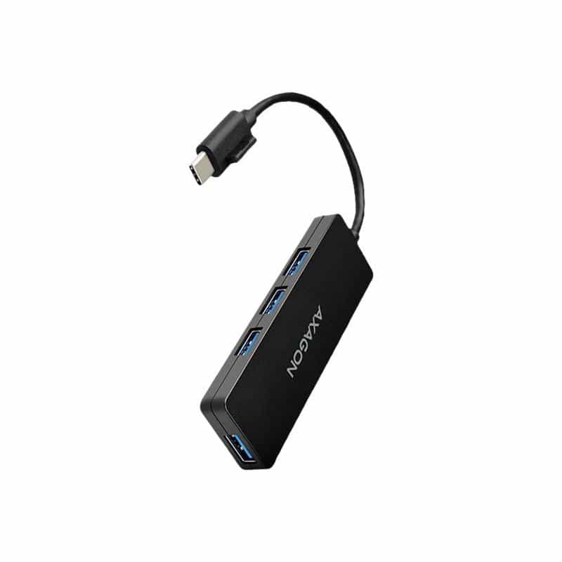 AXAGON HUE-G1C Schnittstellen-Hub USB 3.0 (3.1 Gen 1) Type-C 5000 Mbit/s Schwarz