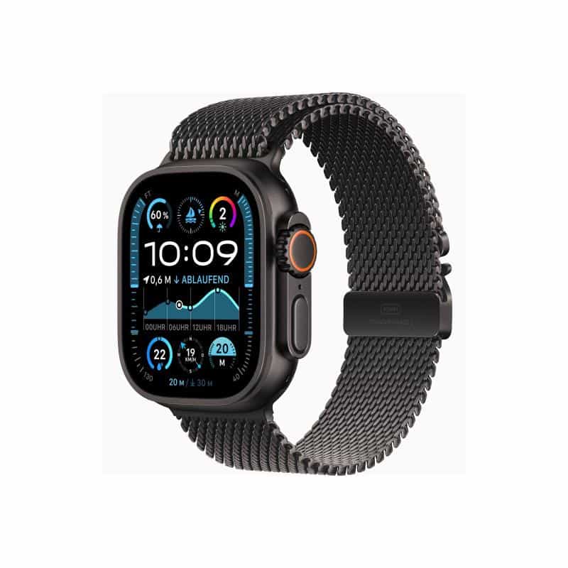 APPLE Watch Ultra 2 GPS + Cellular 49mm Black Titanium Case with Black Titanium Milanese Loop - M