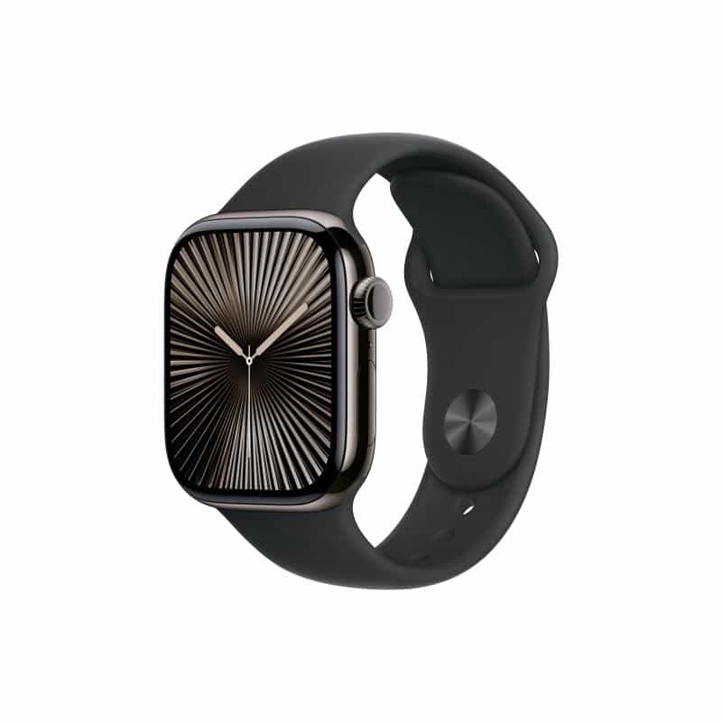 APPLE Watch Series 10 GPS + Cellular 42mm Slate Titanium Case with Black Sport Band - S/M