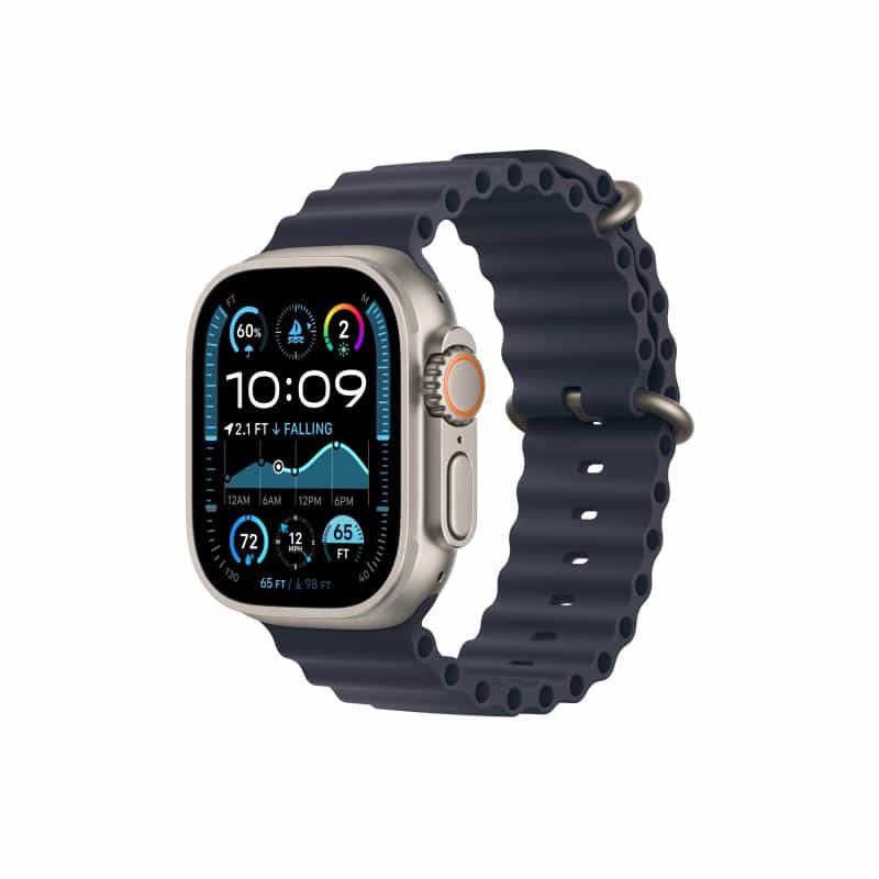 APPLE Watch Ultra 2 GPS + Cellular 49mm Natural Titanium Case with Navy Ocean Band