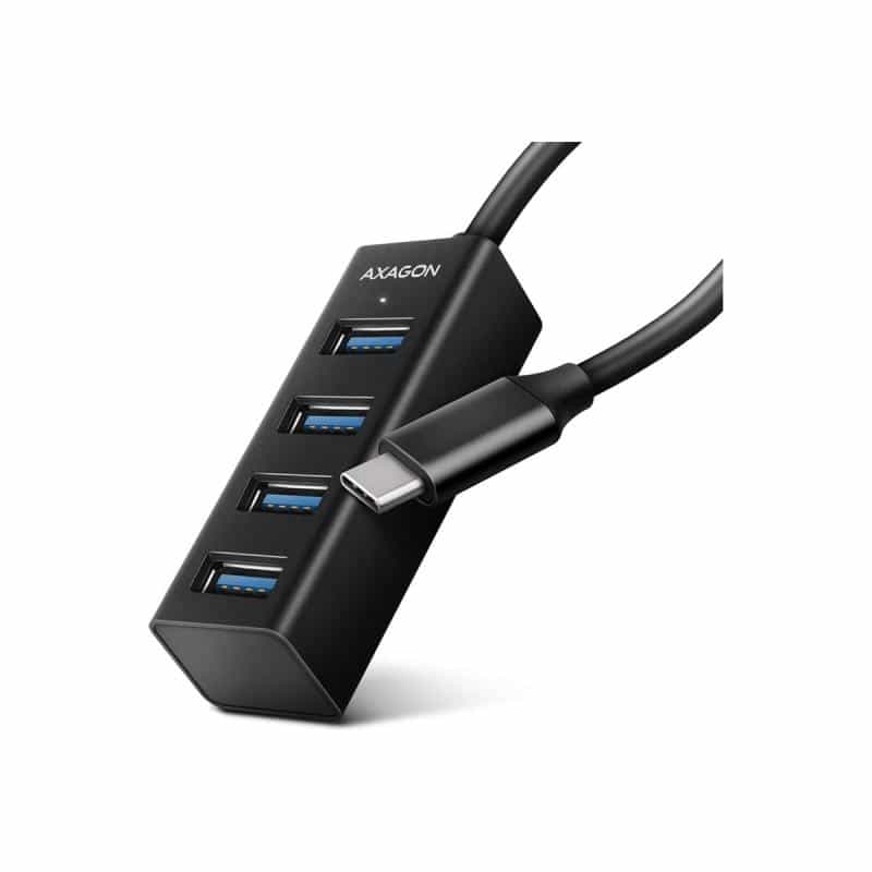 AXAGON HUE-M1C Schnittstellen-Hub USB 3.2 Gen 1 (3.1 Gen 1) Type-C 5000 Mbit/s Schwarz