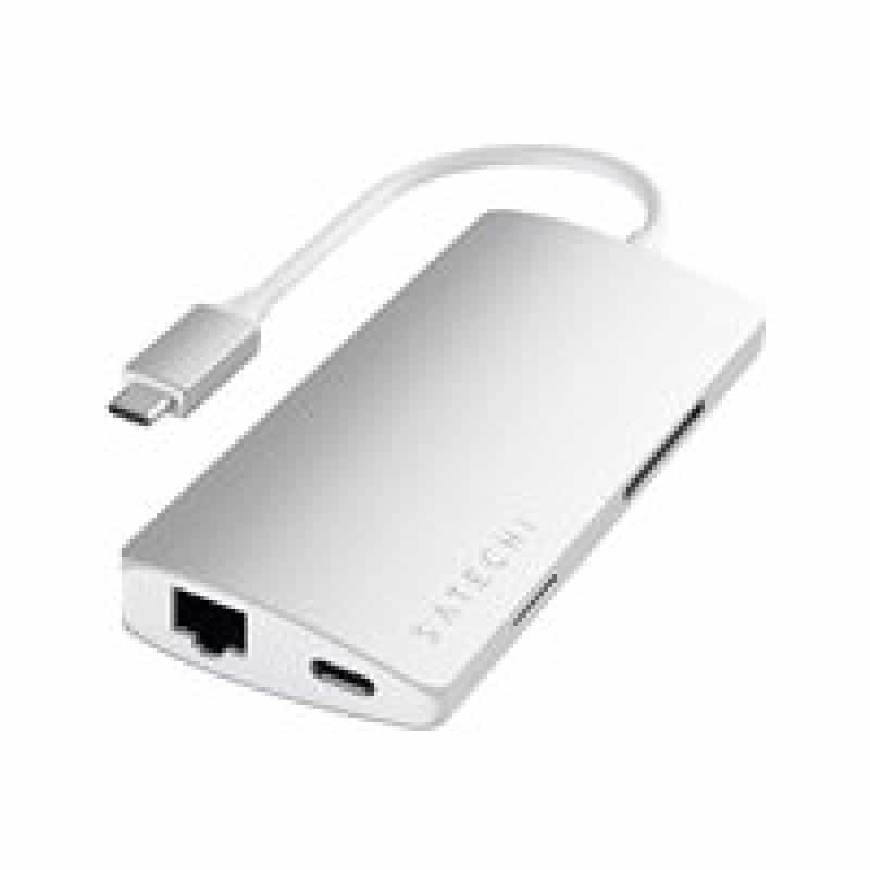 SATECHI Type-C Multi-Port Hub 4K Ethernet V2 silver