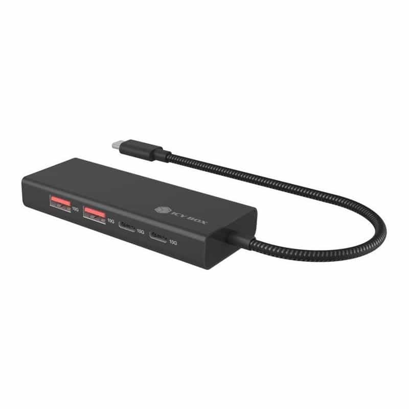RAIDSONIC ICY BOX IB-HUB1436-CPD 4-Port USB 3.2 Gen 2 Hub 2 x USB 3.2 Type-A und 2 x USB 3.2 Type-C