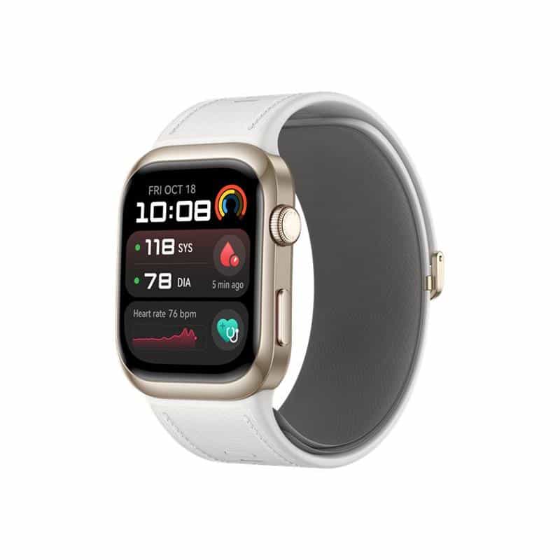 HUAWEI Watch D2 (Luca-B10L) (gold, weißes Lederarmband)