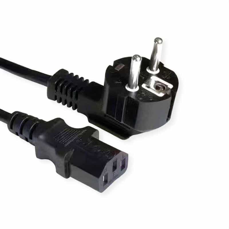 VALUE Netzkabel CEE7/7 gewinkelt+ IEC-C13gerade 3x1.5mm2 3m - Strom/Netzteil