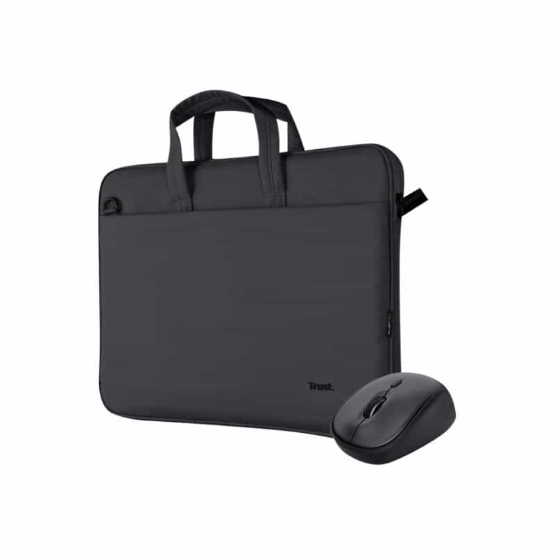 TRUST Bologna Laptoptaschen-Maus-Set - Schwarz