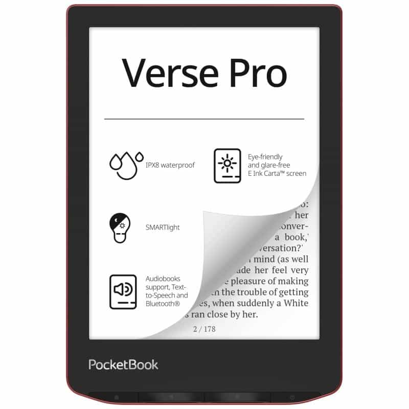 POCKETBOOK Verse Pro eReader passion red mit 300 DPI 16 GB